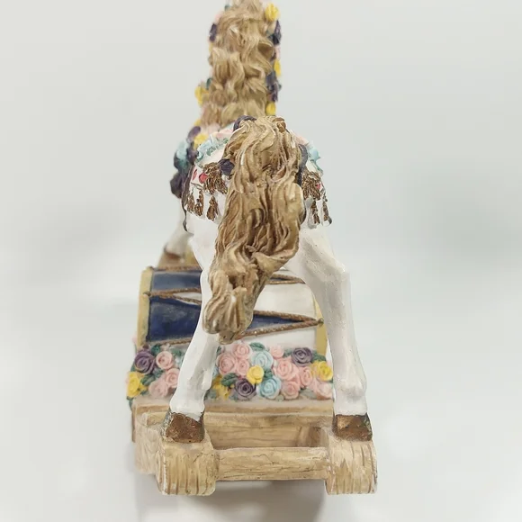 Musical Rocking Horse Vintage Music Box Horse White - Picture 4 of 8